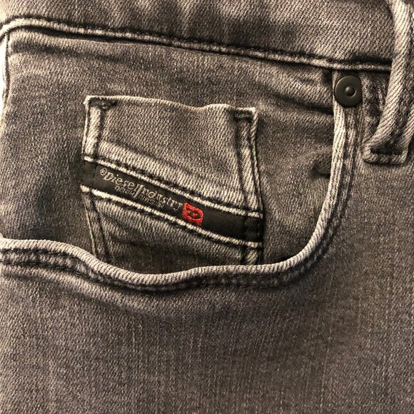 Diesel Industry Skinzee-High-Xp Skinny Jeans, W26 L32, Washed Out Colored Denim - Picture 3 of 16